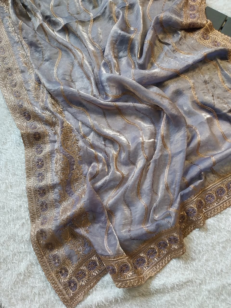 Soft Fandy Satin Saree