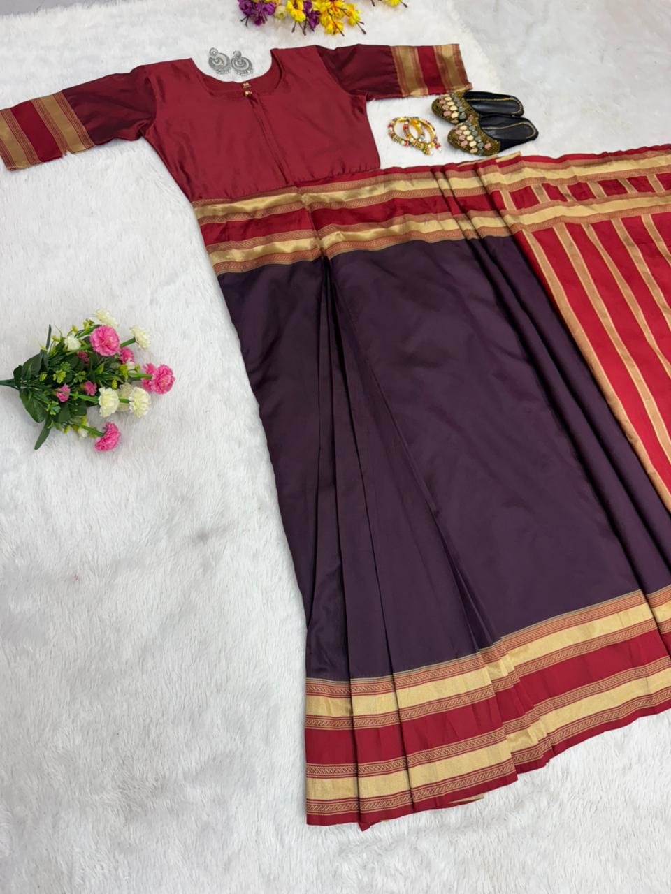 Jequard Zip Nd Go Saree