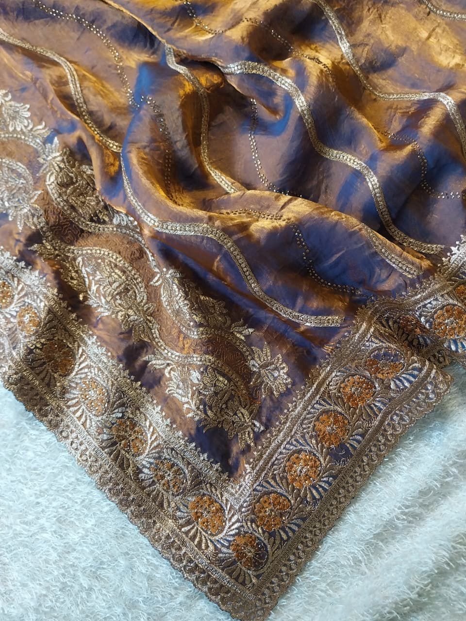 Soft Fandy Satin Saree