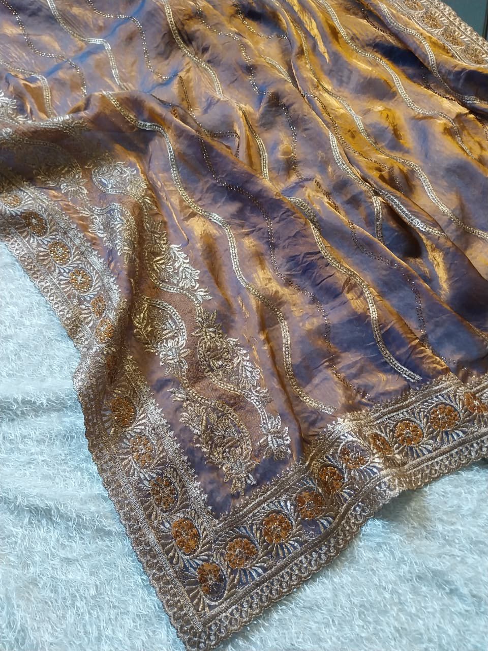 Soft Fandy Satin Saree