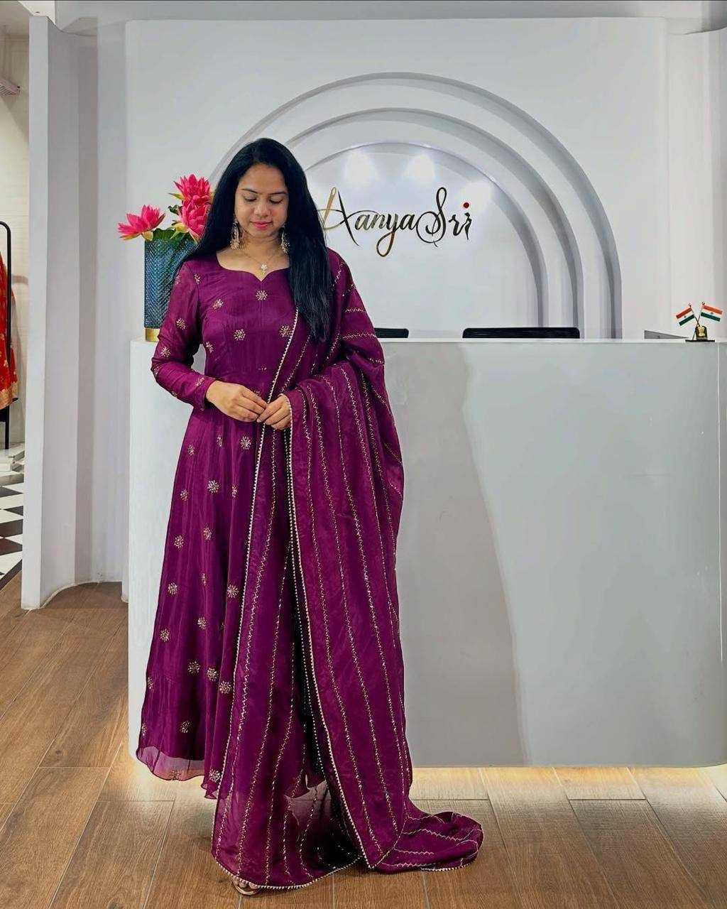 Anarkali with Embroidered Matching dupatta@P