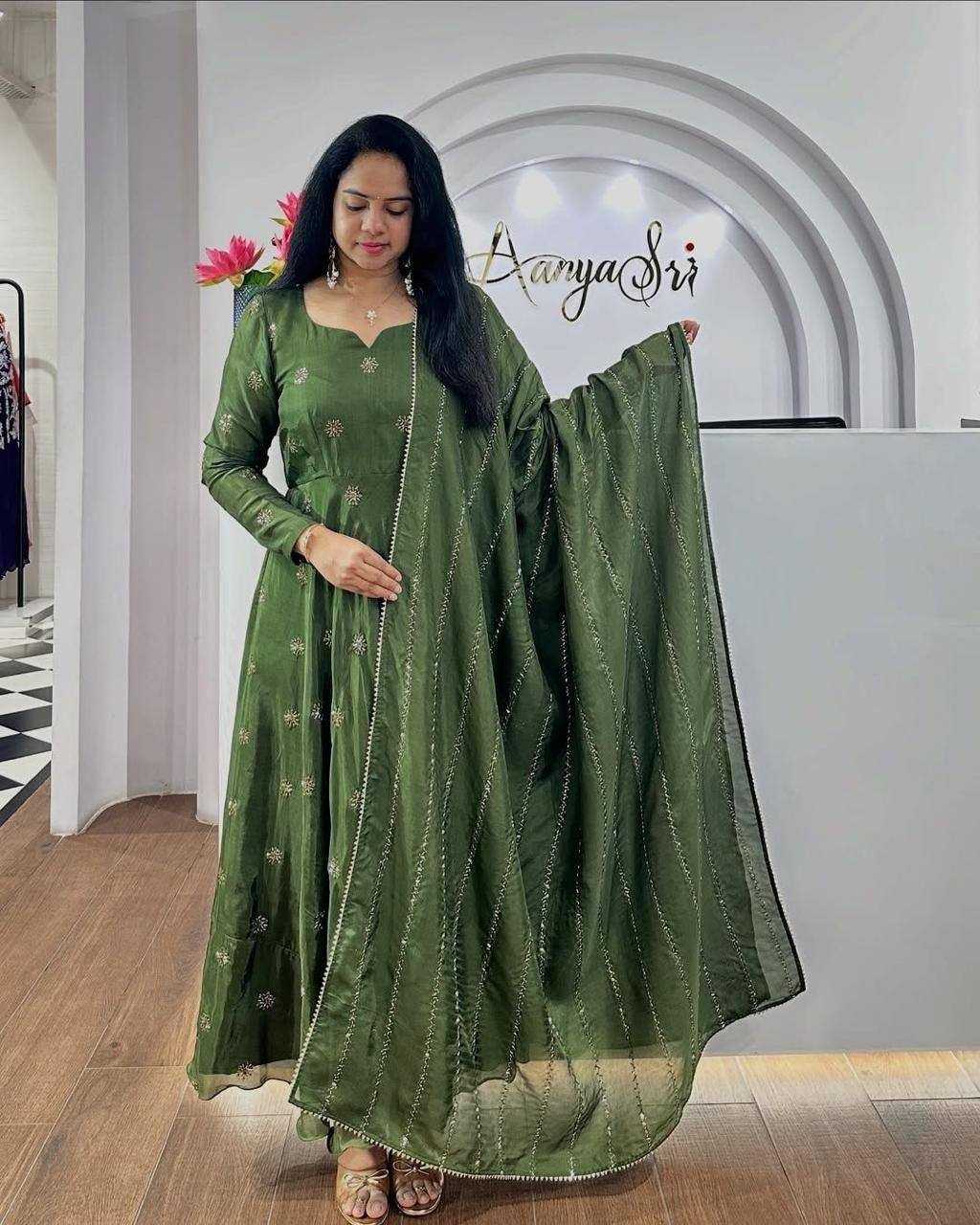 Anarkali with Embroidered Matching dupatta@P